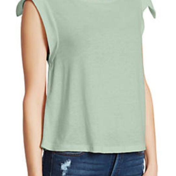 Ella Moss Betty Tie Shoulder Linen Top Size Small - Picture 1 of 8